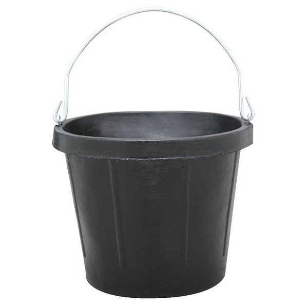 Fortex Fortiflex Utility Pail, 8 qt Volume, Rubber, Black N400-8